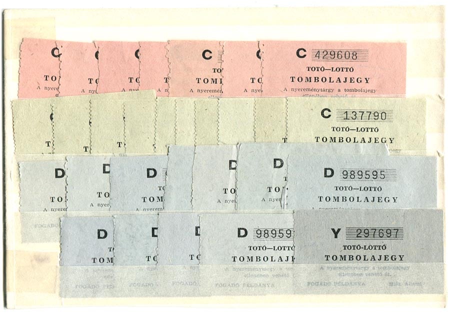 30 db TOTÓ–LOTTÓ tombolajegy