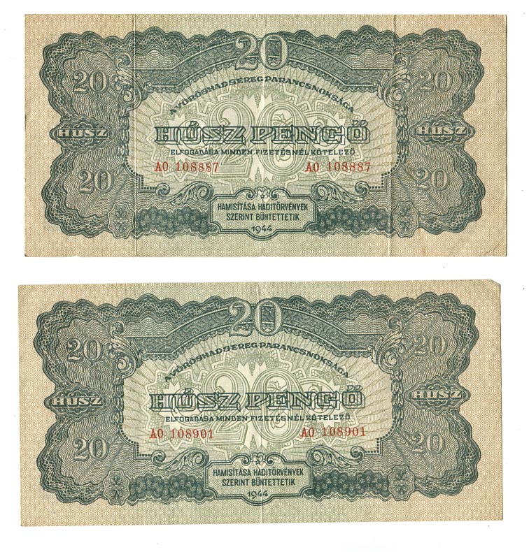 1944. 2 db Vöröshadsereg 20 P T1-2