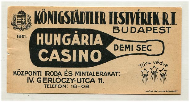 Hungária Casino pezsgő