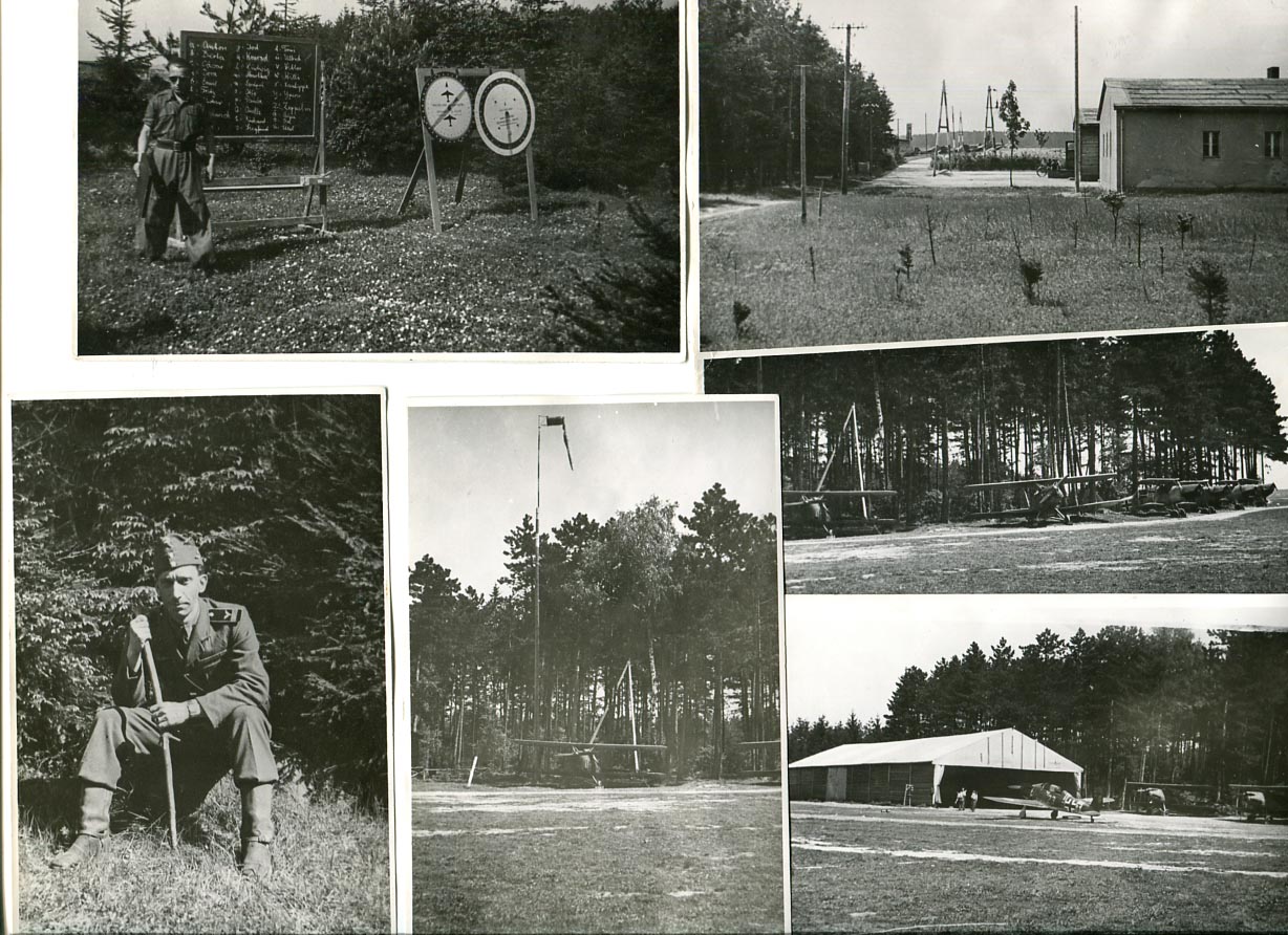 1944. Bombázók kiképzőtáborában készült fotó (11 db, 10 féle) (14x9)