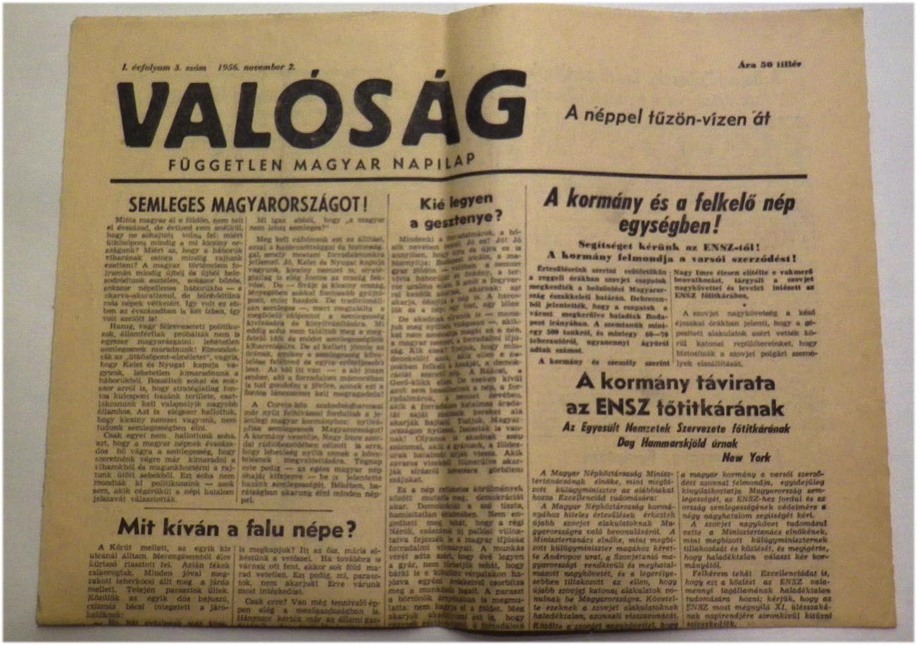 1956.nov.2. Valóság.