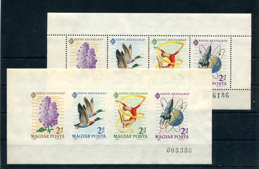 1964. Monográfia blokkpár, az utolsó két számjegy azonos (**) (16000)