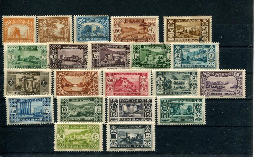 Libanon. 1930/37. Mi 165-185 falcnyomos sor (*)