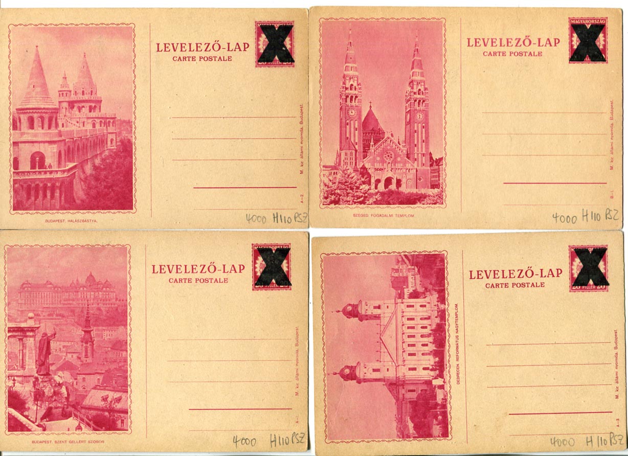 IBK – Az 1931. évi látképes sorozat (A 1–3; B1–3) X-szel felülnyomva