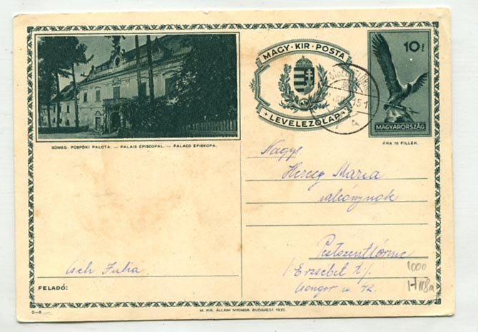 IBK – D–8 látképes levlap, használt, II. típus