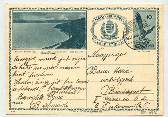 IBK – D–13 látképes levlap, használt, I. típus