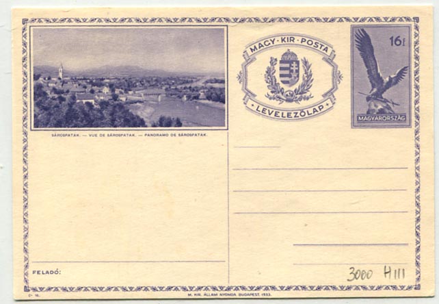 IBK – C–16 látképes levlap, használatlan