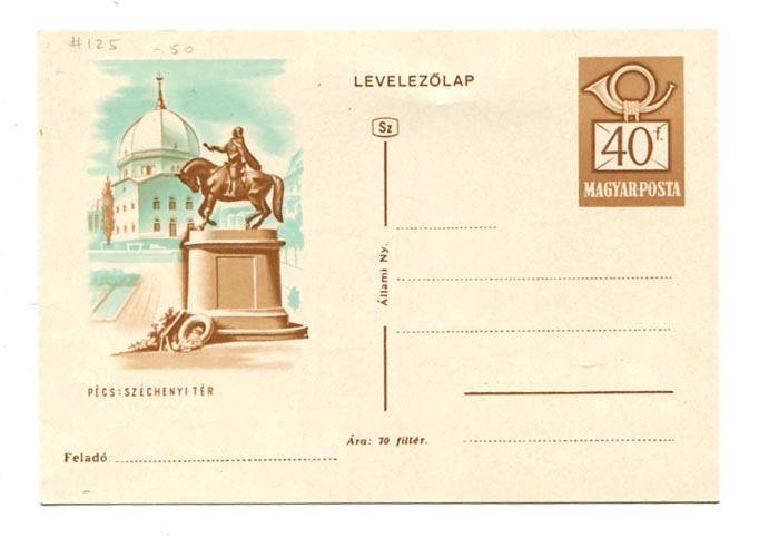 1960. Pécs látképes használatlan levlap