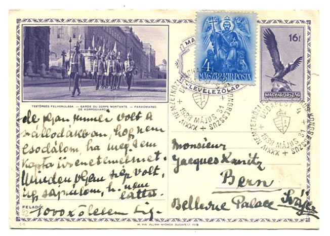 C–5 látképes levlap, használt