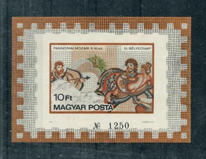 1978. Pannóniai mozaikok fogazatlan blokk (25000)