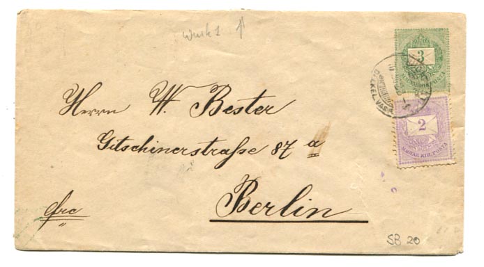 IBK – 3 kr-os boríték (I. vj.) 2 kr kiegészítéssel