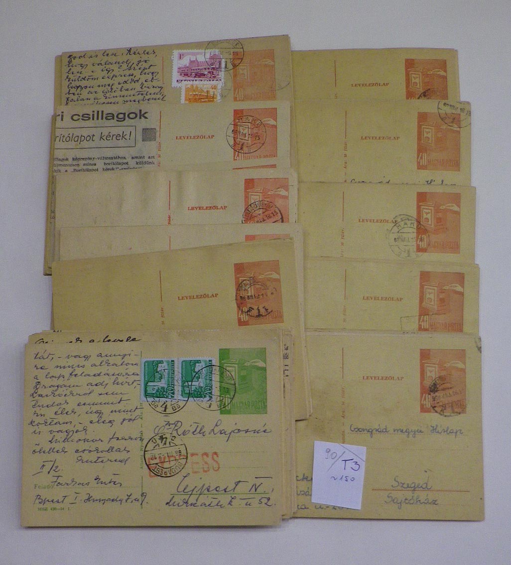 1960-as évek. Kb. 150 db postaládás díjjegyes levelezőlap. 18 db 20 f-es, a többi 40 f-es