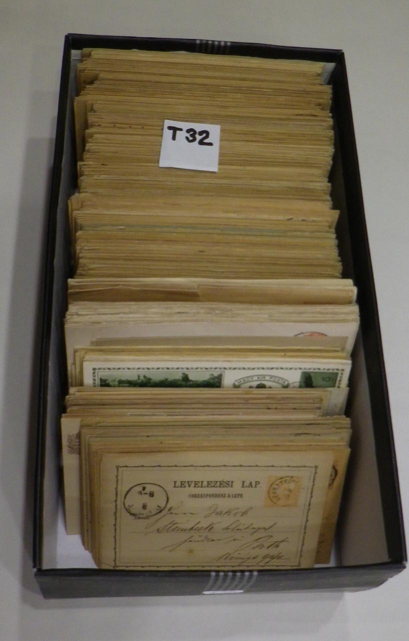 1896-1944. Cipősdobozban kb. 600 db használt díjjegyes levelezőlap